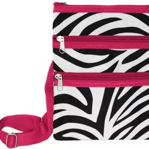 BRAND NEW J. GARDEN ZEBRA PRINT CROSSBODY PURSE